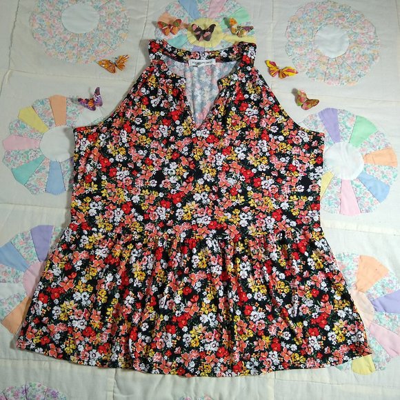 Perceptions Concept | Floral Tank Top | Size L 🦋 - Picture 1 of 6